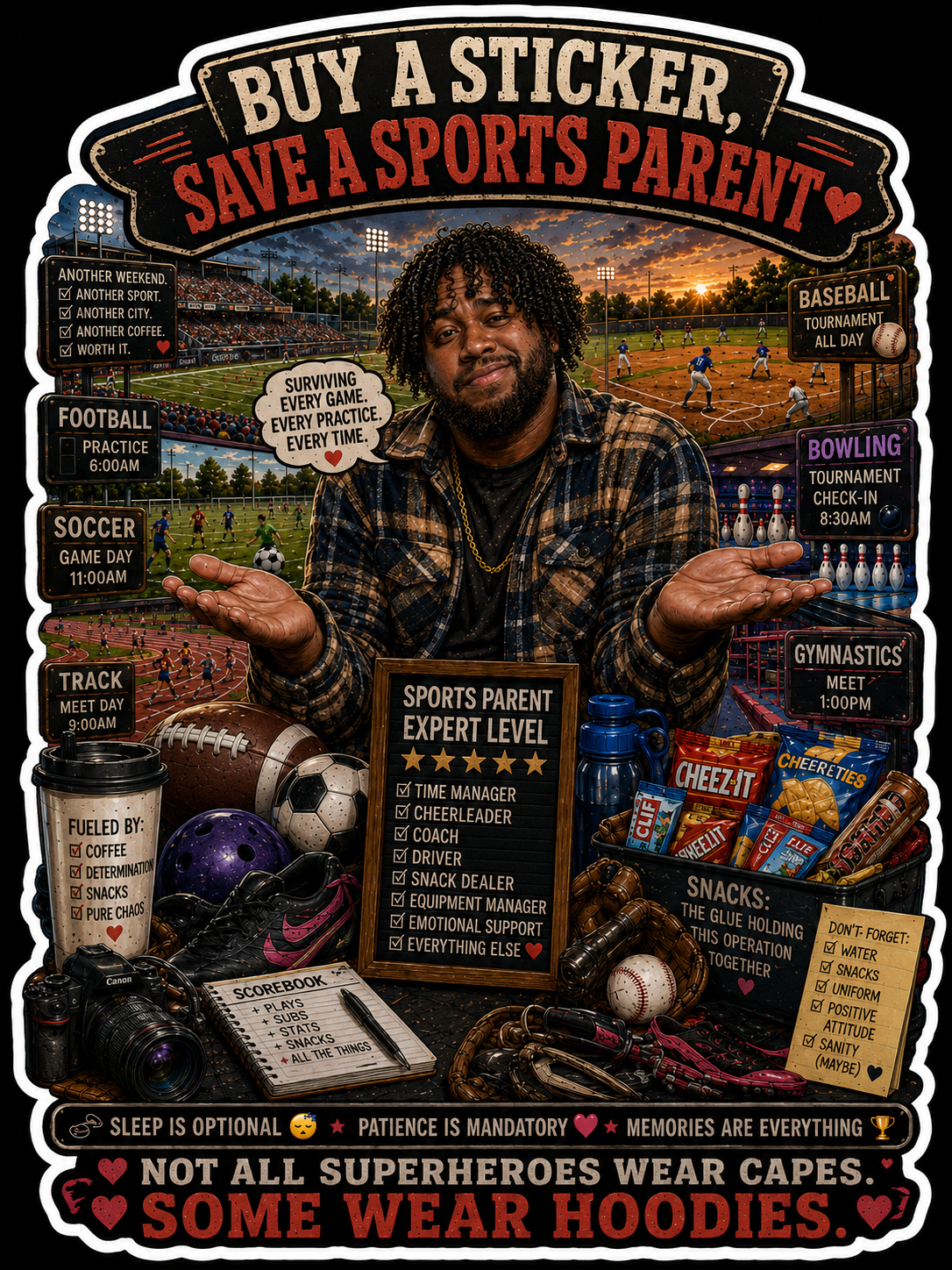 Buy a Sticker, Save a Sports Parent